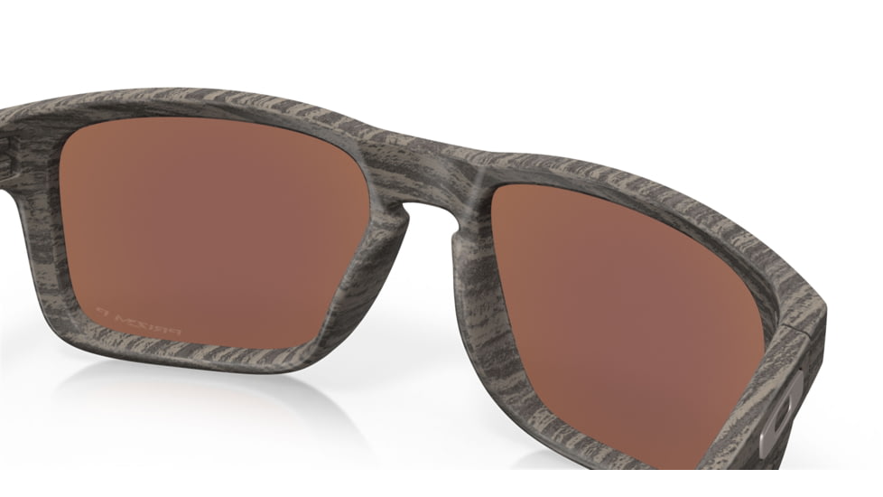 Oakley OO9102 Holbrook Sunglasses, Wood Grain Frame, Prizm Deep H2o Polarized Lenses, OO9102-9102J9-55