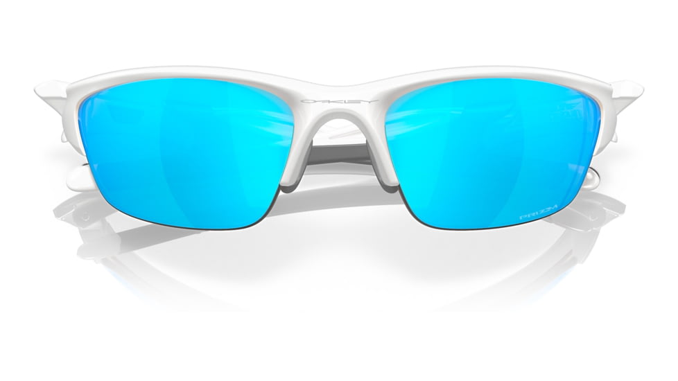 Oakley OO9153 Half Jacket 2.0 A Sunglasses - Mens, White Frame, Prizm Sapphire Lens, Asian Fit, 62, OO9153-915330-62