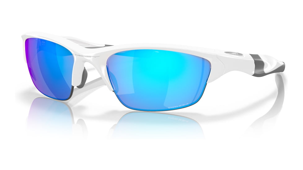 Oakley OO9153 Half Jacket 2.0 A Sunglasses - Mens, White Frame, Prizm Sapphire Lens, Asian Fit, 62, OO9153-915330-62