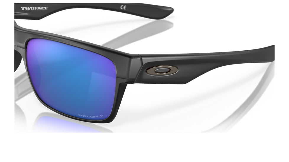 Oakley OO9189 Twoface Sunglasses - Mens, Matte Black Frame, Prizm Sapphire Polarized Lens, 60, OO9189-918946-60
