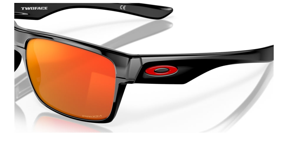 Oakley OO9189 Twoface Sunglasses - Men's, Polished Black Frame, Prizm Ruby Lens, 60, OO9189-918947-60