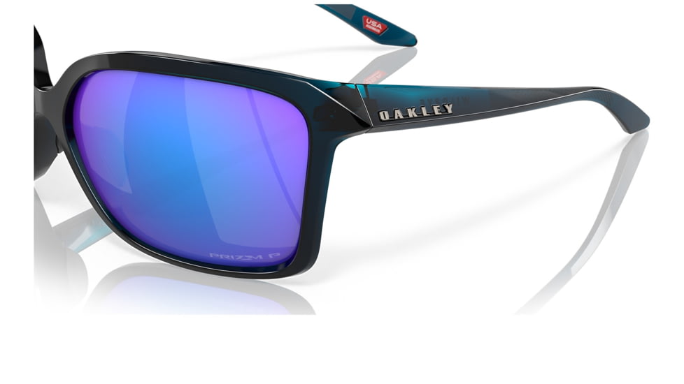 Oakley OO9230 Wildrye Sunglasses - Womens, Polished Transparent Posiedon Frame, Prizm Sapphire Polarized Lens, 61, OO9230-923001-61