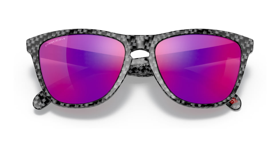 Oakley OO9245 Frogskins A Sunglasses - Mens, Carbon Fiber Frame, Prizm Road Lens, Asian Fit, 54, OO9245-9245B1-54