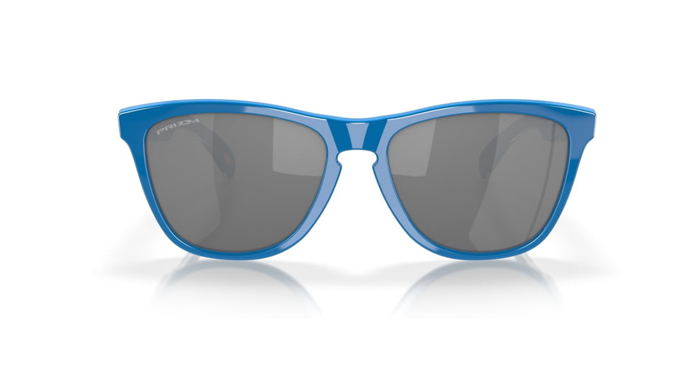 Oakley OO9245 Frogskins A Sunglasses - Mens, Hi Res Polished Sapphire Frame, Prizm Black Lens, Asian Fit, 54, OO9245-9245C9-54