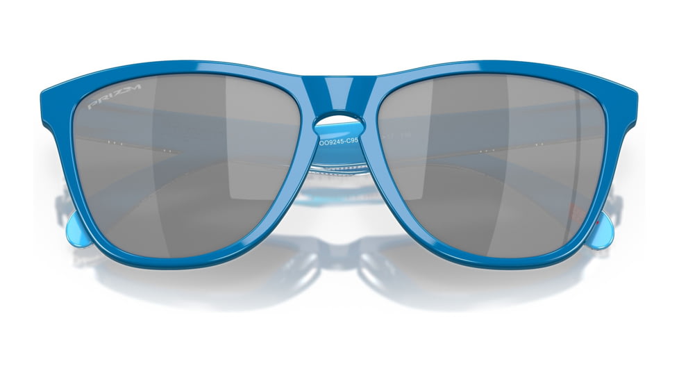 Oakley OO9245 Frogskins A Sunglasses - Mens, Hi Res Polished Sapphire Frame, Prizm Black Lens, Asian Fit, 54, OO9245-9245C9-54