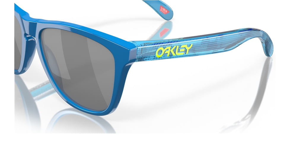Oakley OO9245 Frogskins A Sunglasses - Men's, Hi Res Polished Sapphire Frame, Prizm Black Lens, Asian Fit, 54, OO9245-9245C9-54