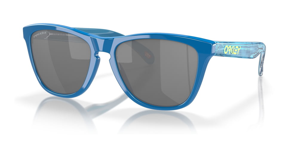 Oakley OO9245 Frogskins A Sunglasses - Mens, Hi Res Polished Sapphire Frame, Prizm Black Lens, Asian Fit, 54, OO9245-9245C9-54