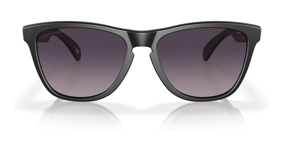 Oakley OO9245 Frogskins A Sunglasses - Mens, Matte Black Frame, Prizm Grey Gradient Lens, Asian Fit, 54, OO9245-9245D0-54
