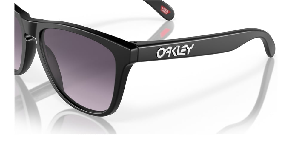 Oakley OO9245 Frogskins A Sunglasses - Mens, Matte Black Frame, Prizm Grey Gradient Lens, Asian Fit, 54, OO9245-9245D0-54