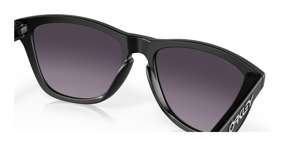 Oakley OO9245 Frogskins A Sunglasses - Mens, Matte Black Frame, Prizm Grey Gradient Lens, Asian Fit, 54, OO9245-9245D0-54