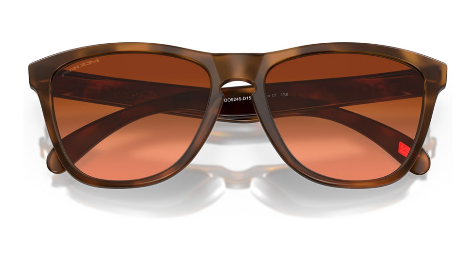 Oakley OO9245 Frogskins A Sunglasses - Men's, Matte Brown Tortoise Frame, Prizm Brown Gradient Lens, Asian Fit, 54, OO9245-9245D1-54