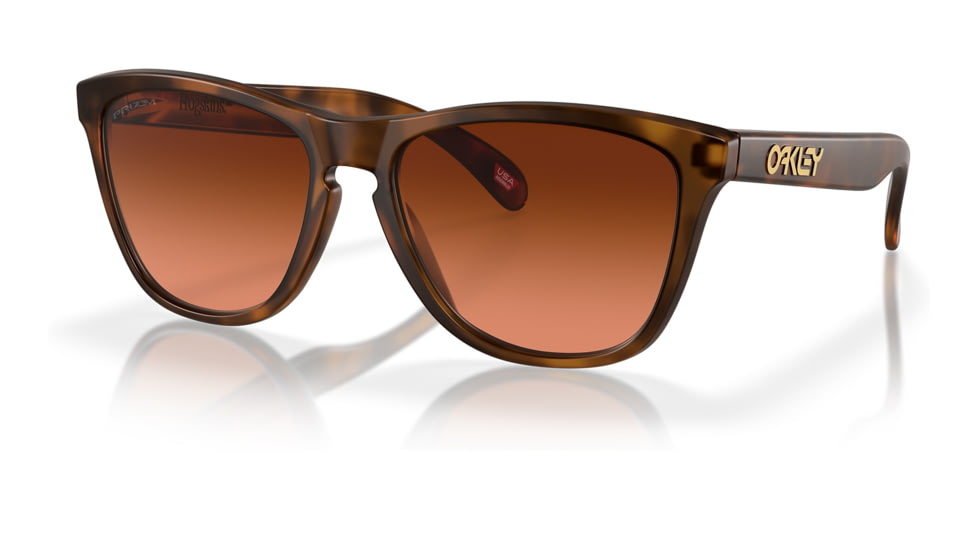 Oakley OO9245 Frogskins A Sunglasses - Mens, Matte Brown Tortoise Frame, Prizm Brown Gradient Lens, Asian Fit, 54, OO9245-9245D1-54