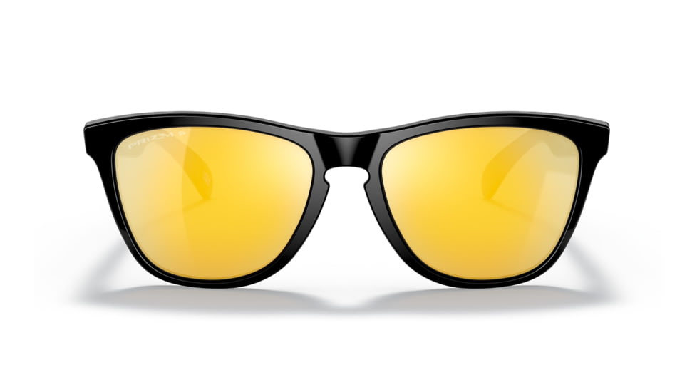Oakley OO9245 Frogskins A Sunglasses - Mens, Polished Black Frame, Prizm 24K Polarized Lens, Asian Fit, 54, OO9245-9245C0-54