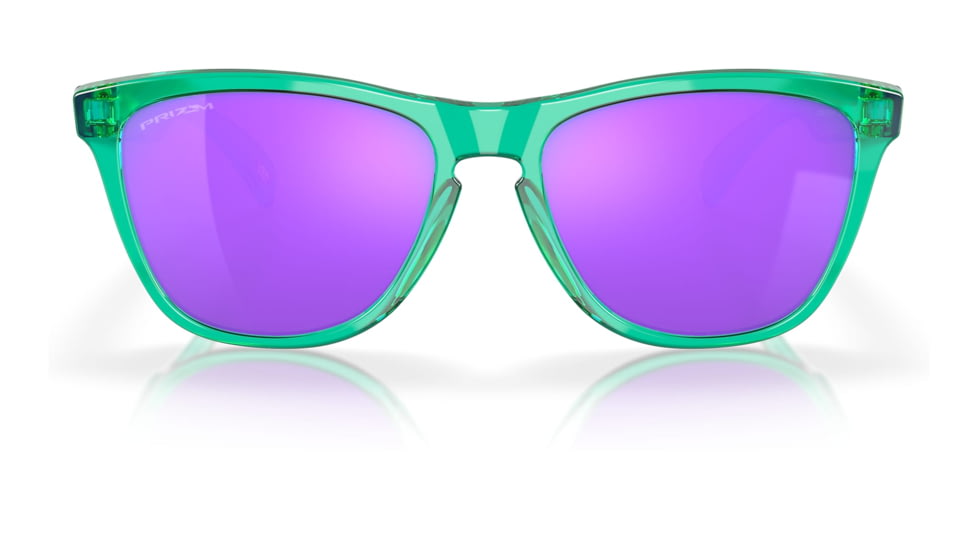 Oakley OO9245 Frogskins A Sunglasses - Mens, Transparent Celeste Frame, Prizm Violet Lens, Asian Fit, 54, OO9245-9245C3-54