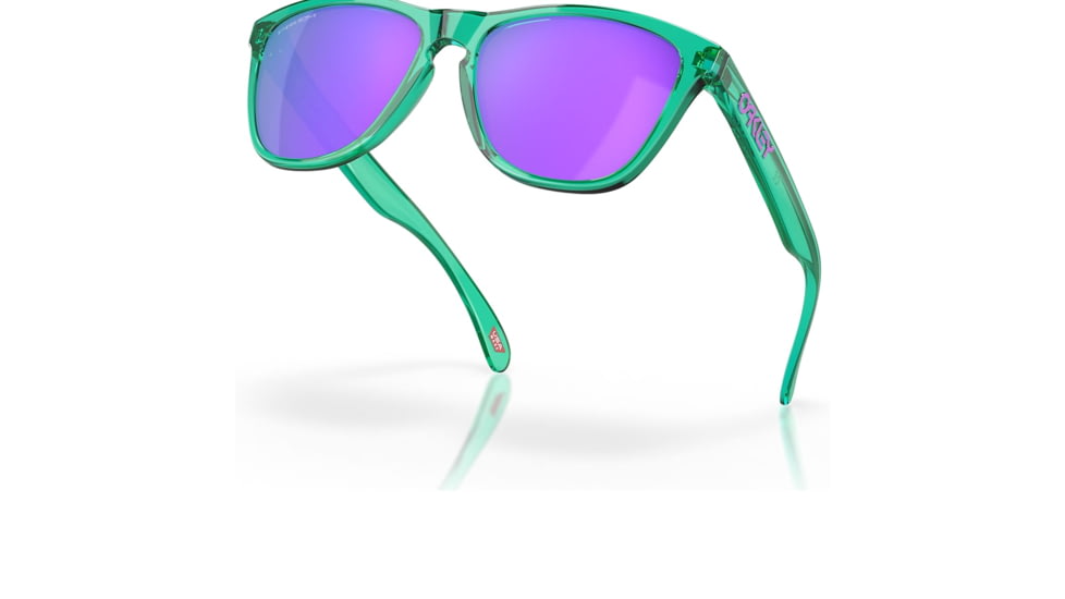 Oakley OO9245 Frogskins A Sunglasses - Mens, Transparent Celeste Frame, Prizm Violet Lens, Asian Fit, 54, OO9245-9245C3-54