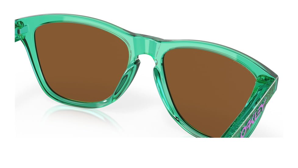 Oakley OO9245 Frogskins A Sunglasses - Mens, Transparent Celeste Frame, Prizm Violet Lens, Asian Fit, 54, OO9245-9245C3-54