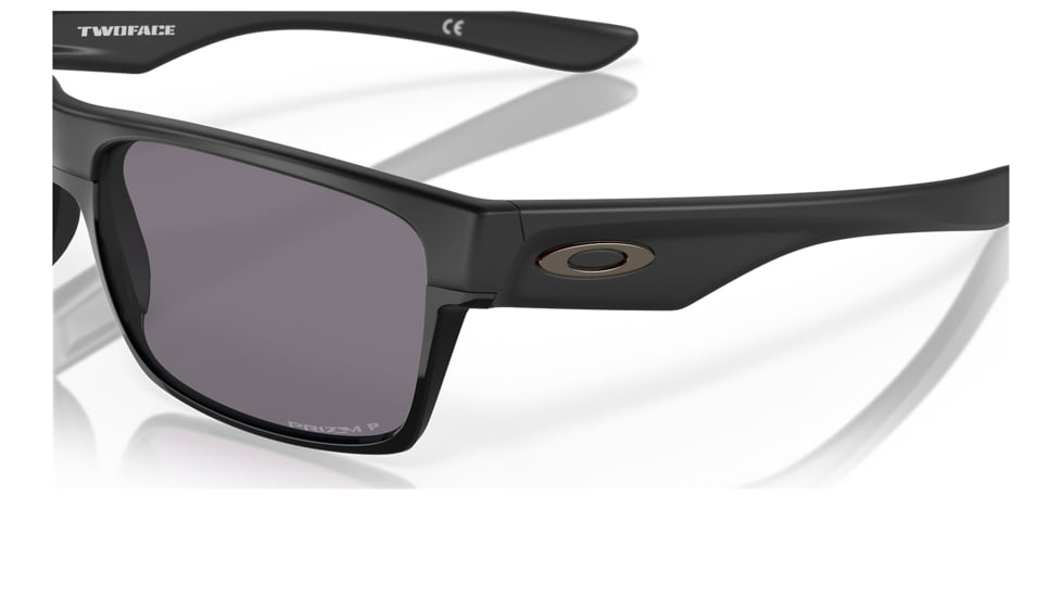 Oakley OO9256 Twoface A Sunglasses - Men's, Matte Black Frame, Prizm Grey Polarized Lens, Asian Fit, 60, OO9256-925619-60
