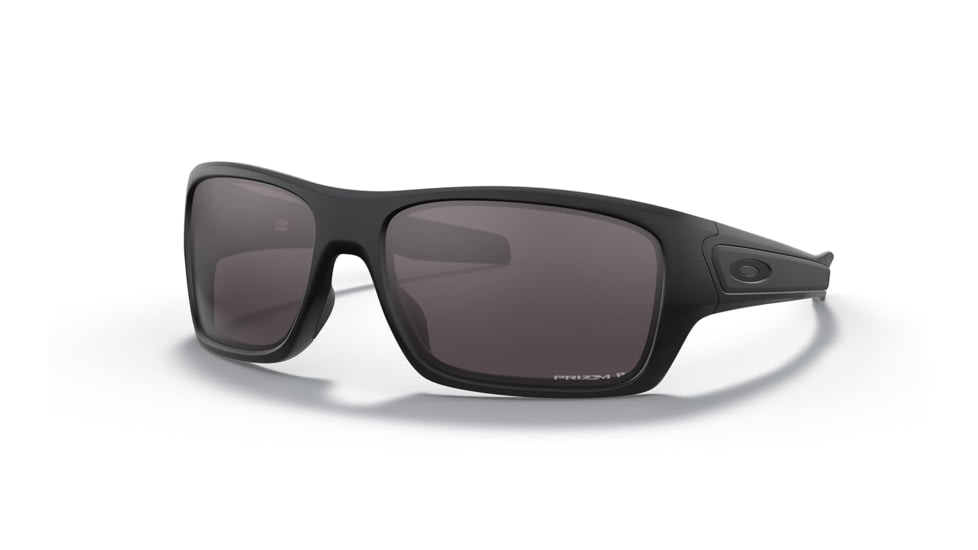 Oakley OO9263 Turbine Sunglasses - Mens, Matte Black Frame, Prizm Grey Polarized Lens, 63, OO9263-926362-63