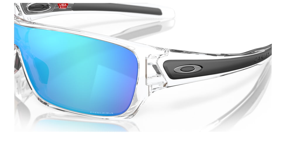 Oakley OO9307 Turbine Rotor Sunglasses - Mens, Polished Clear Frame, Prizm Sapphire Lens, 32, OO9307-930729-32