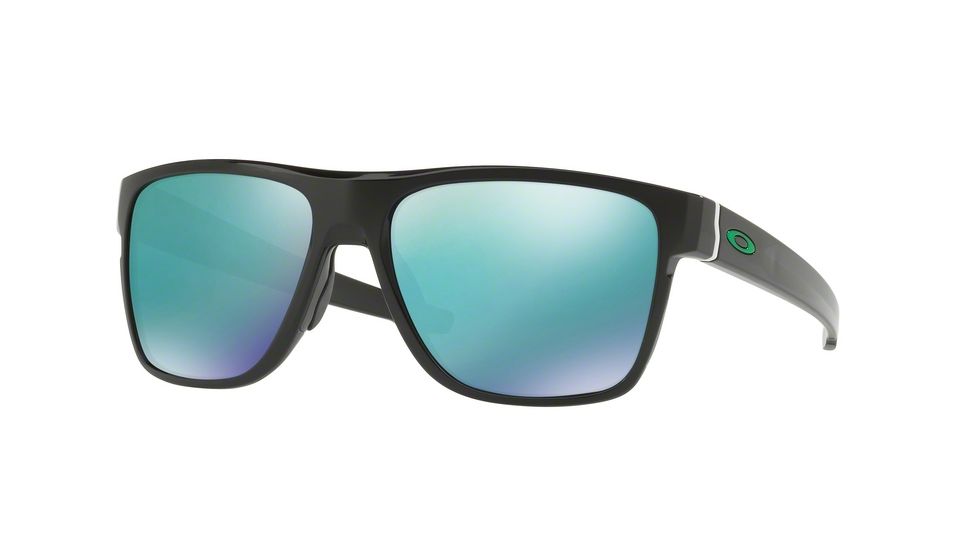 Oakley CROSSRANGE XL OO9360 Single Vision Prescription Sunglasses, 58mm, Polished Black, OO9360-936002-58-SV