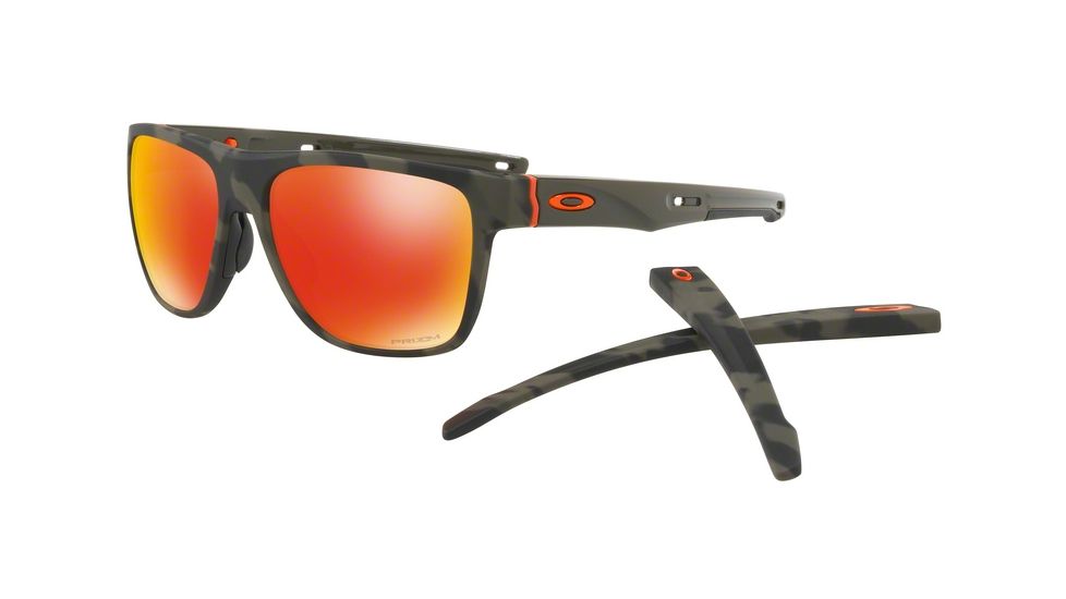 Oakley CROSSRANGE XL OO9360 Single Vision Prescription Sunglasses, 58mm, Matte Olive Camo, OO9360-936011-58-SV