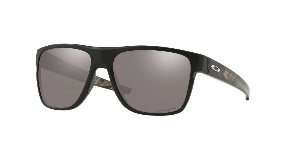 Oakley CROSSRANGE XL OO9360 Single Vision Prescription Sunglasses, 58mm, Matte Black Prizmatic, OO9360-936014-58-SV