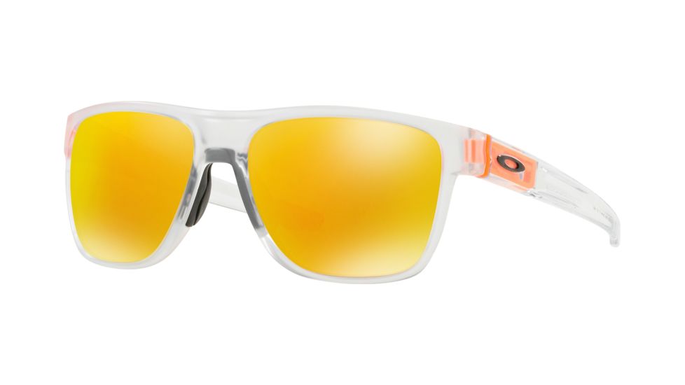 Oakley OO9360 Sunglasses 936018-58 - Matte Clear Frame, Fire Iridium Lenses