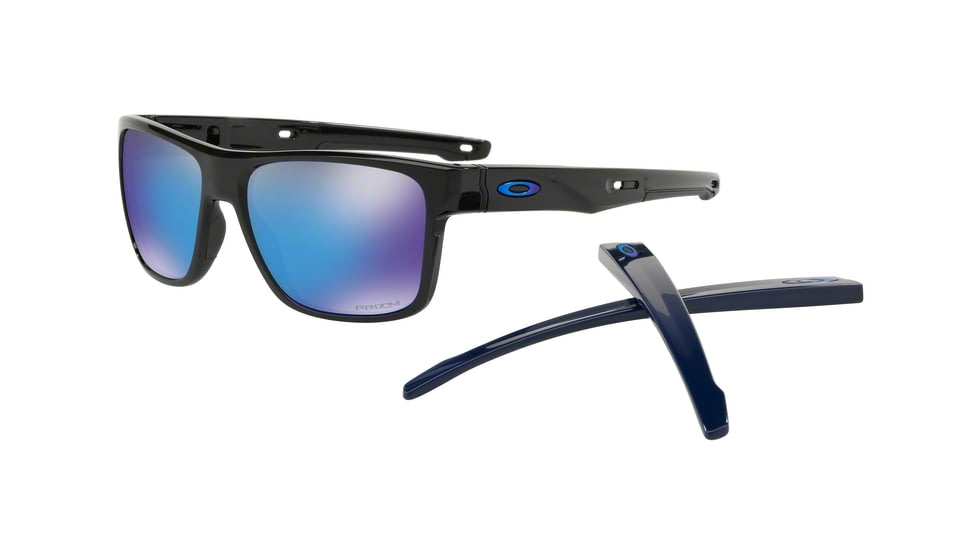 Oakley OO9361 Sunglasses 936116-57 - Polished Black Frame, Prizm Sapphire Lenses