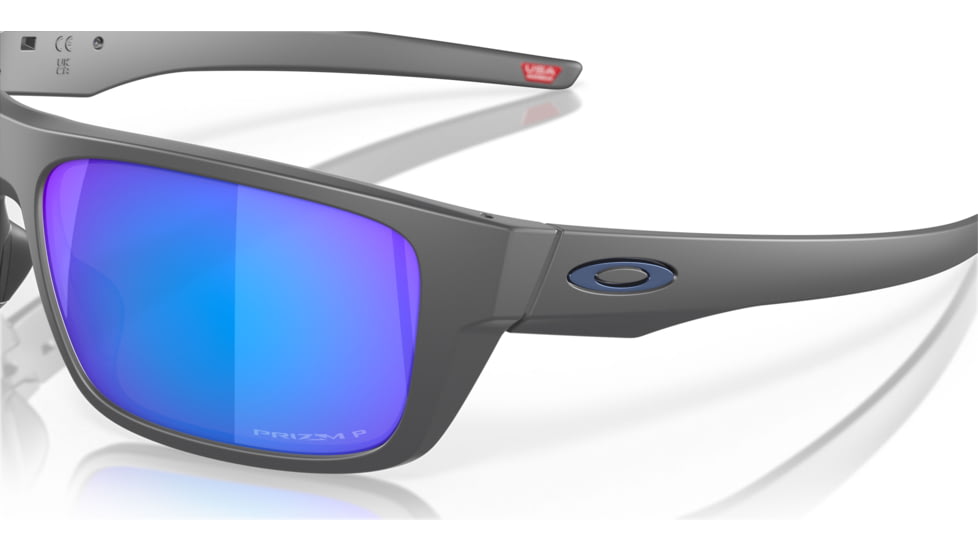 Oakley OO9367 Drop Point Sunglasses, Matte Dark Grey Frame, Prizm Sapphire Polarized Lenses, 936706-60
