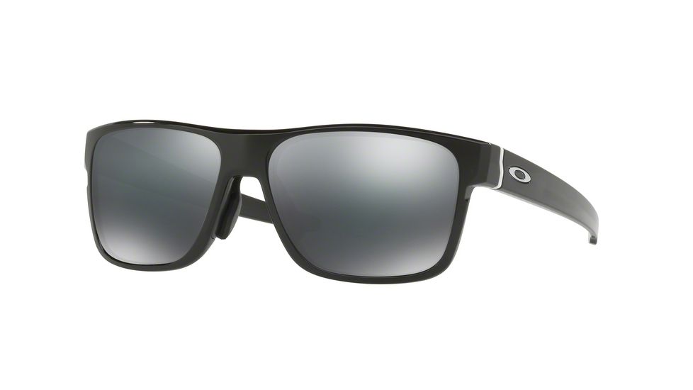 Oakley CROSSRANGE A OO9371 Single Vision Prescription Sunglasses, 57mm, Polished Black, OO9371-937102-57-SV