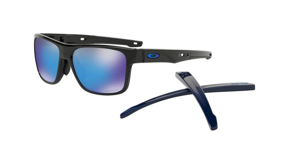 Oakley OO9371 Sunglasses 937110-57 - Aero Polished Black Frame, Prizm Sapphire Lenses