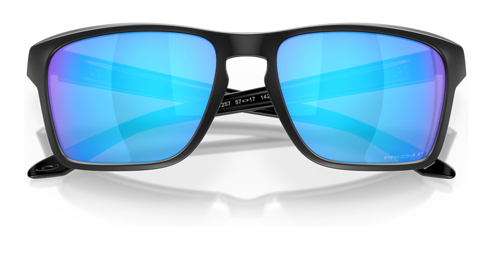 Oakley OO9448 Sylas Sunglasses - Mens, Matte Black Frame, Prizm Sapphire Irid Polarized Lens, 57, OO9448-944812-57