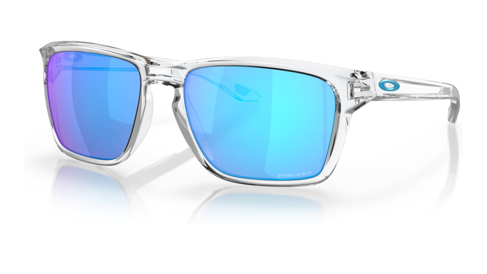 Oakley OO9448 Sylas Sunglasses - Mens, Polished Clear Frame, Prizm Sapphire Lens, 60, OO9448-944804-60