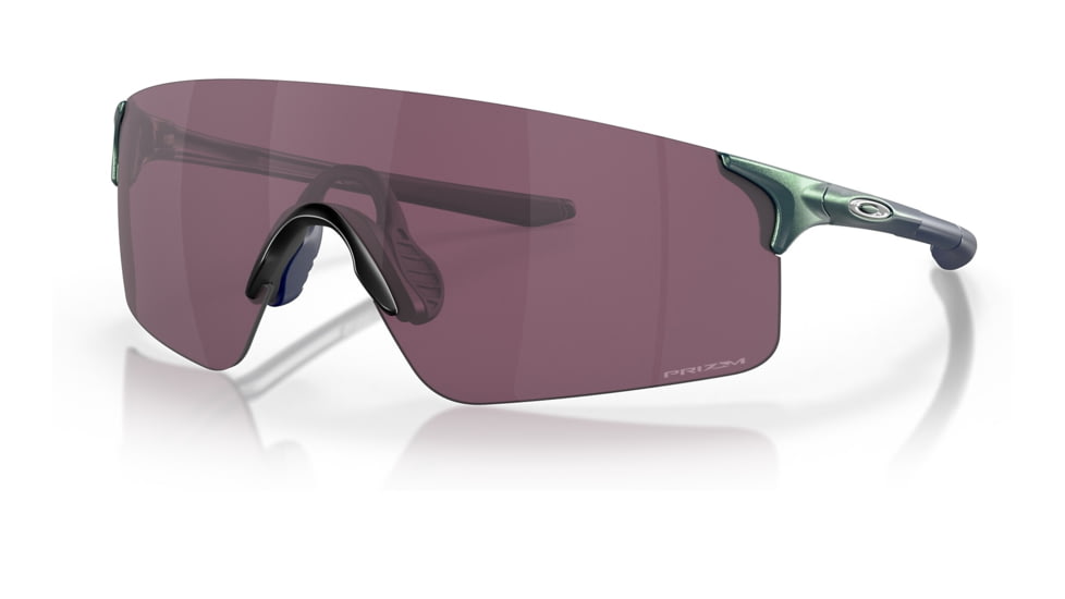 Oakley OO9454 EVZero Blades Sunglasses, Matte Silver/Blue Colorshift Frame, Prizm Road Black Lens, 38, OO9454-945419-38