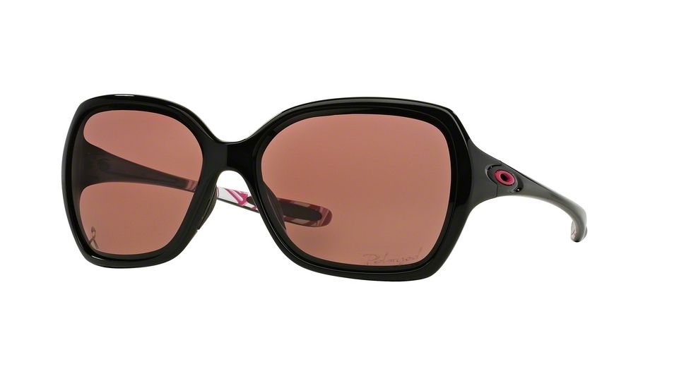 Oakley OVERTIME OO9167 Single Vision Prescription Sunglasses OO9167-916709-68 - Frame Color Polished Black/Breast Cancer, Lens Diameter 68 mm