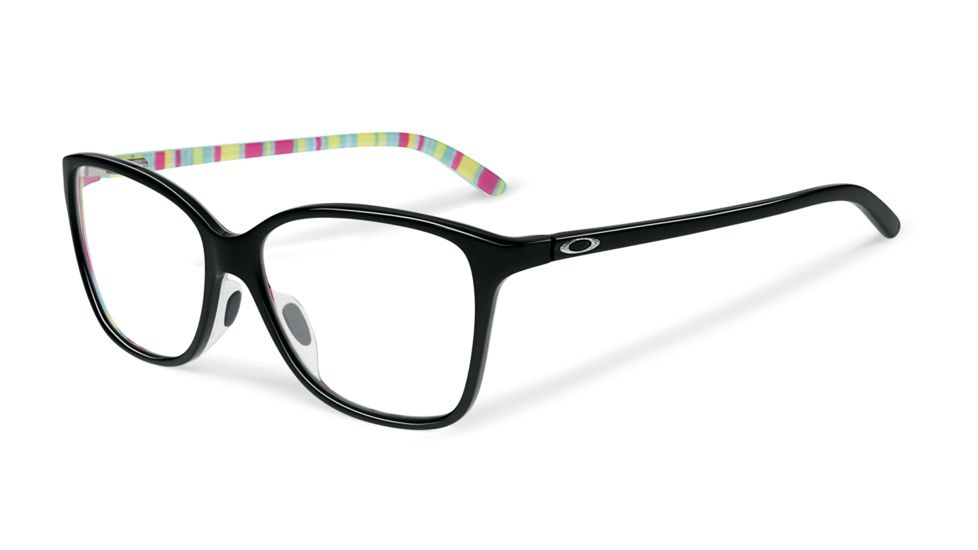 Oakley OX1126-0354 Finesse Eyeglass Frames, Polished Black/Yellow Stripes Frame