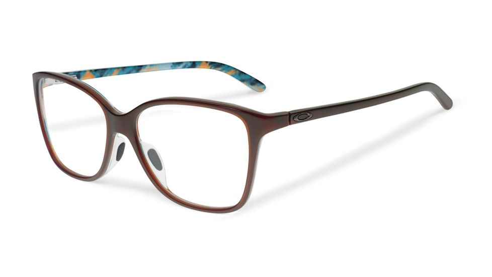 Oakley OX1126-0654 Finesse Eyeglass Frames, Dark Brown/Mist Blue Frame
