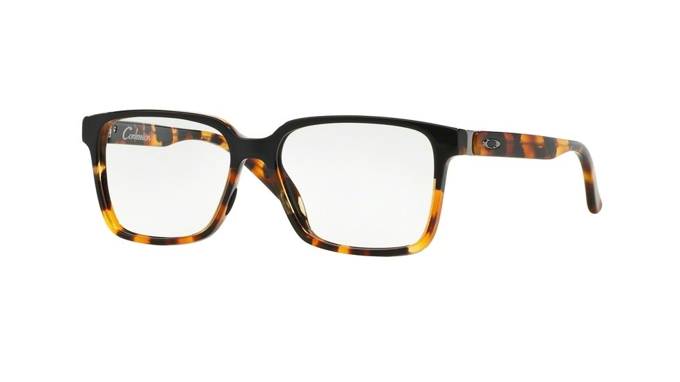 Oakley Confession Progressive Prescription Eyeglasses 112801-52 - Black Tortoise Frame
