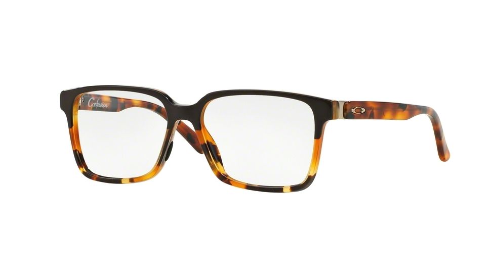 Oakley Confession Progressive Prescription Eyeglasses 112805-52 - Dark Brown Tortoise Frame