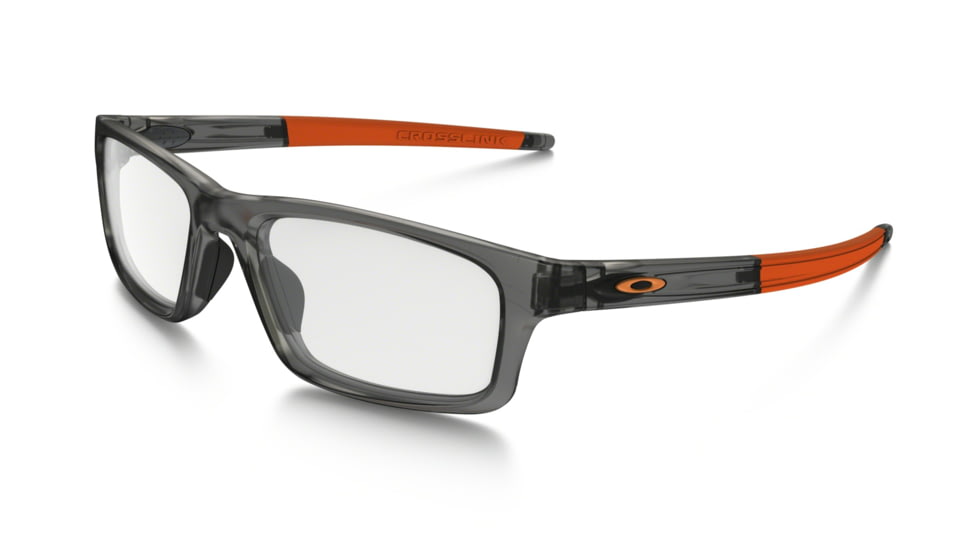 Oakley Crosslink Pitch Bifocal Prescription Eyeglasses, Satin Grey Smoke Frame, OX8037-0654BI