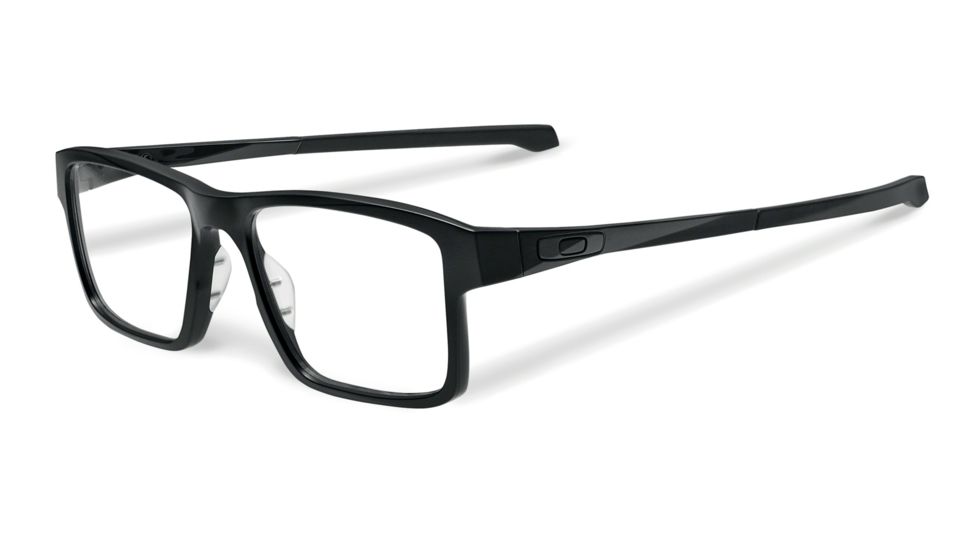 Oakley Chamfer 2 Single Vision Prescription Eyeglasses, Satin Black Frame, OX8040-0154SV