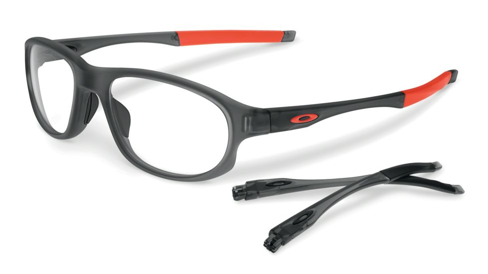 Oakley Crosslink Strike Bifocal Prescription Eyeglasses, Satin Grey Smoke Frame, OX8048-0456BI