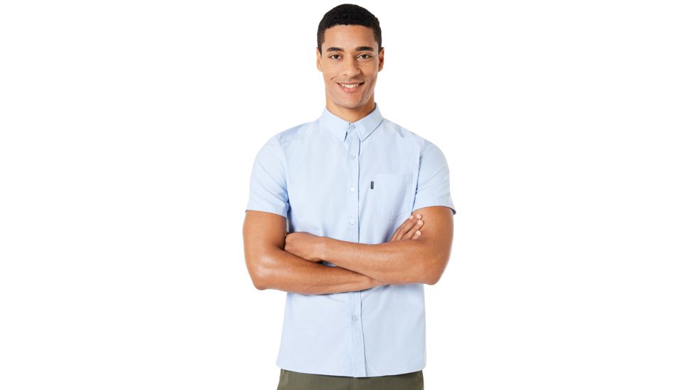 Oakley Oxford Short Sleeve Shirt - Mens, Marvel Blue, Extra Small, 401886-6E1-XS