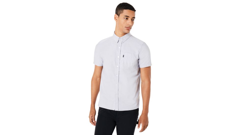 Oakley Oxford Short Sleeve Shirt - Mens, Stone Gray, Medium, 401886-22Y-M