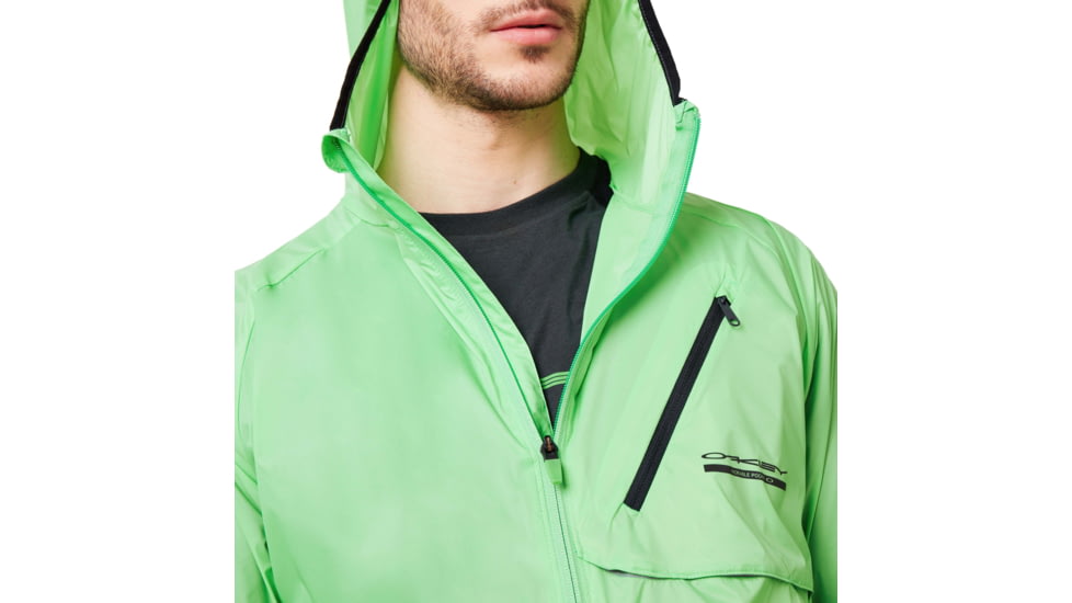 Oakley Packable Jacket - Mens, Laser Green, Extra Small, 412798-73E-XS