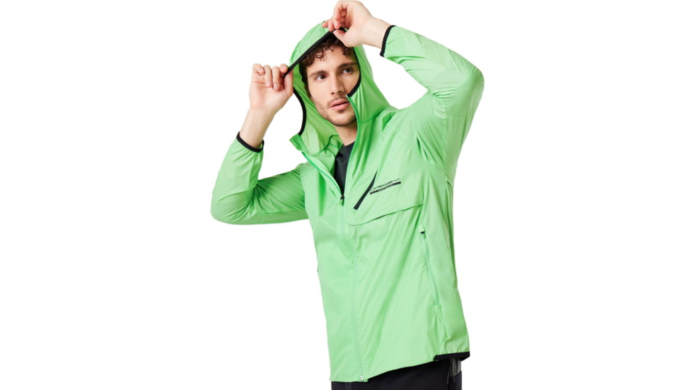 Oakley Packable Jacket - Mens, Laser Green, Extra Small, 412798-73E-XS