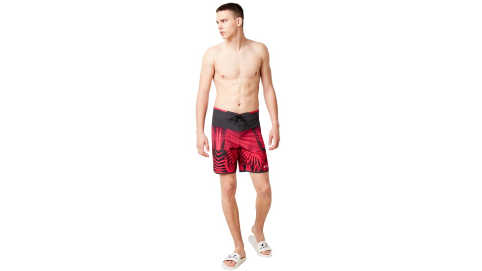 Oakley Palm Geometric Boardshort 19 - Mens, Raspberry Palm P, 31, 482566-99R-31