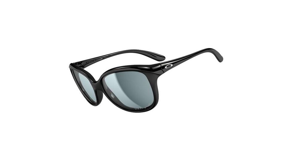 Oakley Pampered Sunglasses, Polished Black Frame, Grey Lens, Polarized OO9160-06