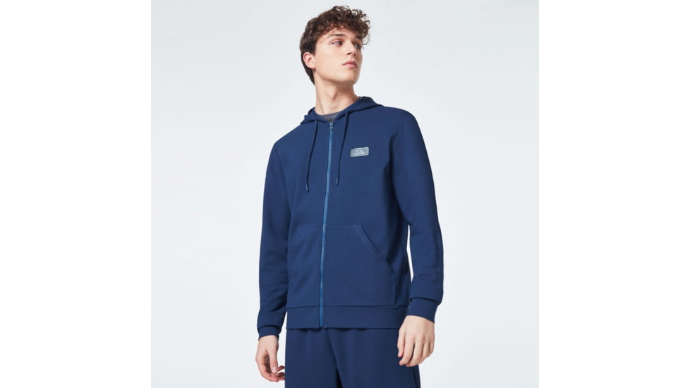 Oakley Patch Full Zip Hoodie - Mens, Universal Blue, 2XL, FOA400019-6ZZ-XXL