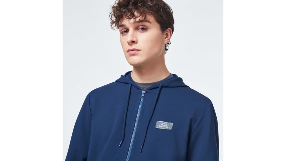 Oakley Patch Full Zip Hoodie - Mens, Universal Blue, 2XL, FOA400019-6ZZ-XXL